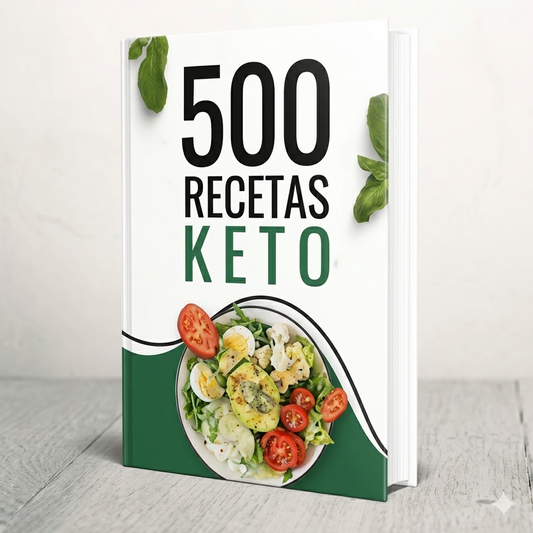 500 Recetas Keto cetogenicas baja 10KG por mes